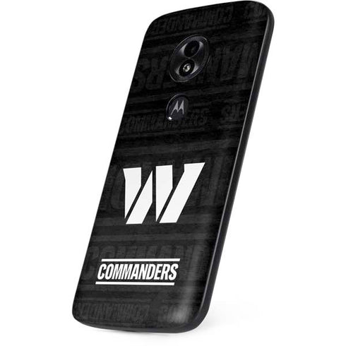 NFL Washington Commanders Black and White Moto E5 Play Skin